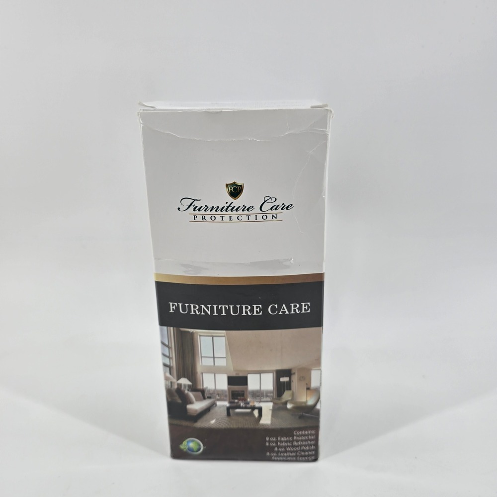 Furniture Care Protection Kit 4-Piece Set Fabric Wood Leather 8oz Bottles
